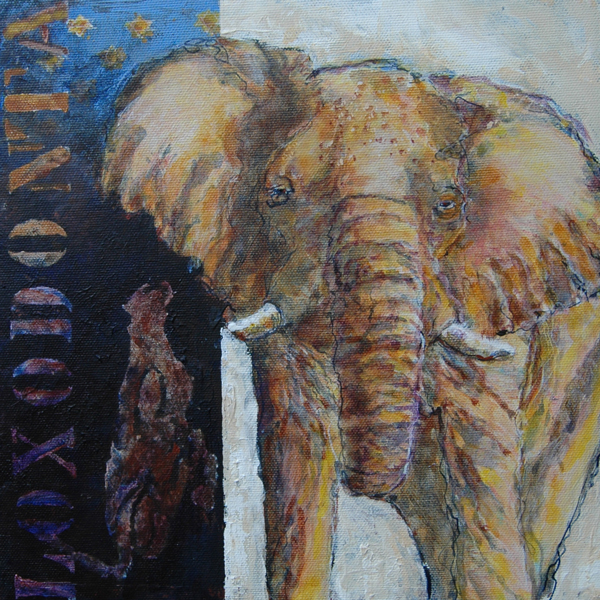 Loxodonta. Afikansk Elefant. 30x30x4